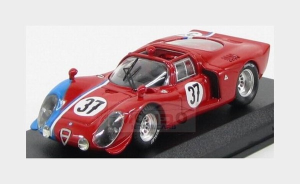 1:43 Best Alfa Romeo 33.2 #37 Test 24H Le Mans 1968 Gosselin Trosch BE9551 Model-image