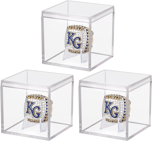3er Pack Meisterschaftsring Vitrine klar Acryl Vitrine Mini Fußball B - Bild 11 von 12