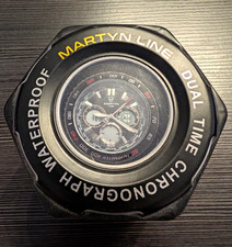 Martyn Line Dual Time Chronograph Quarz Herrenuhr 100 m braun COD.89