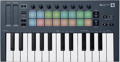 FLkey Mini - Portable 25-Key, USB, MIDI Keyboard Controller with FL Studio In...