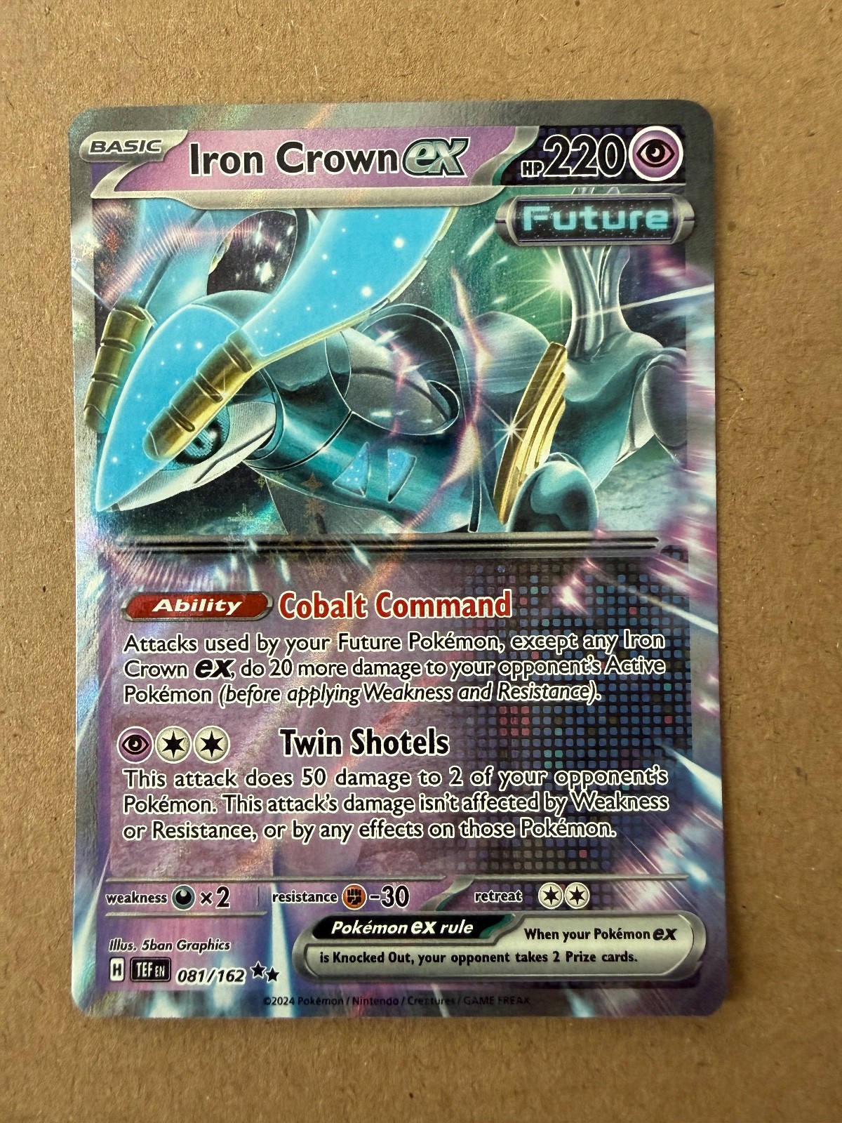 Pokémon Iron Crown ex 081/162 TEF Temporal Forces NM