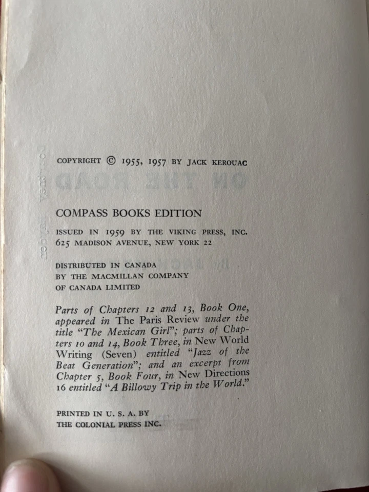 Jack Kerouac - On The Road 1959 Paperback - Image 2 of 2