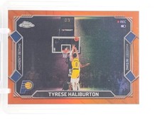 TYRESE HALIBURTON 2025-26 TOPPS CHROME MOMENT IN TIME ORANGE /25 #MT-7 Q3701