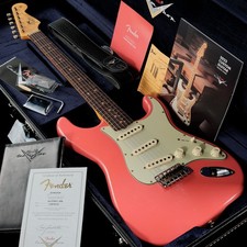 Fender CS/TM 1964 Stratocaster Journeyman Relic Sbiadito Invecchiato Fiesta Rosso CZ574723