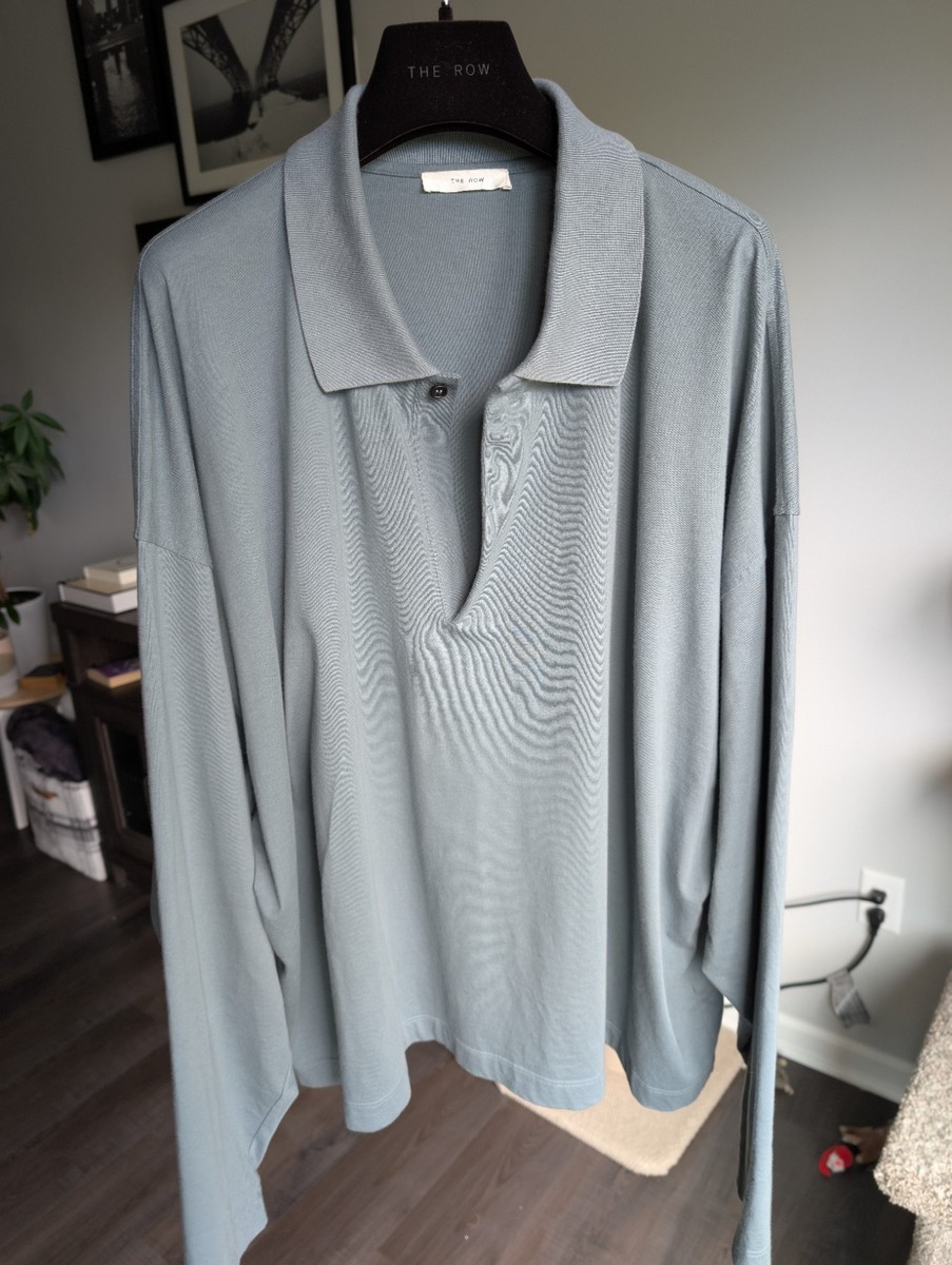 The Row グレー Bryson ポロシャツ The Row Bryson Cotton Polo Shirt in Gray for Men | Lyst