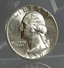 1950-D Gem BU Washington Silver Quarter 25 Cents 25C Coin C3492
