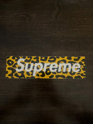 Supreme Shanghai Store Opening Box Logo Sticker Leopard Print SS24