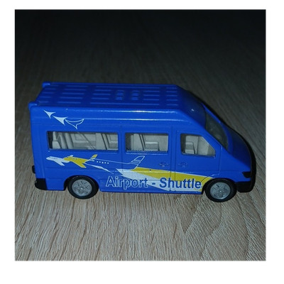 Siku Airport Shuttle Kleinbus Spielzeugauto blau mit Türen zum Öffnen