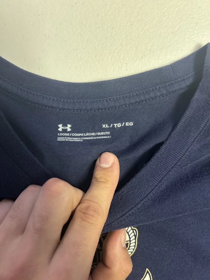 Under Armour Camiseta Algodón Azul Marino Foto 3 de 4
