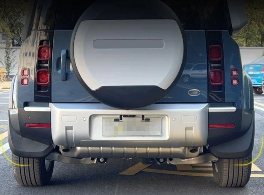 Guardabarros POWECHPX negro mate compatible con modelos Land Rover Defender, delanteros Foto 4 de 4