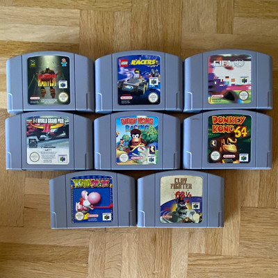 N64 Nintendo Spiele Konvolut PAL: Diddy Kong Racing, DK64, Yoshis story, 8 Stk