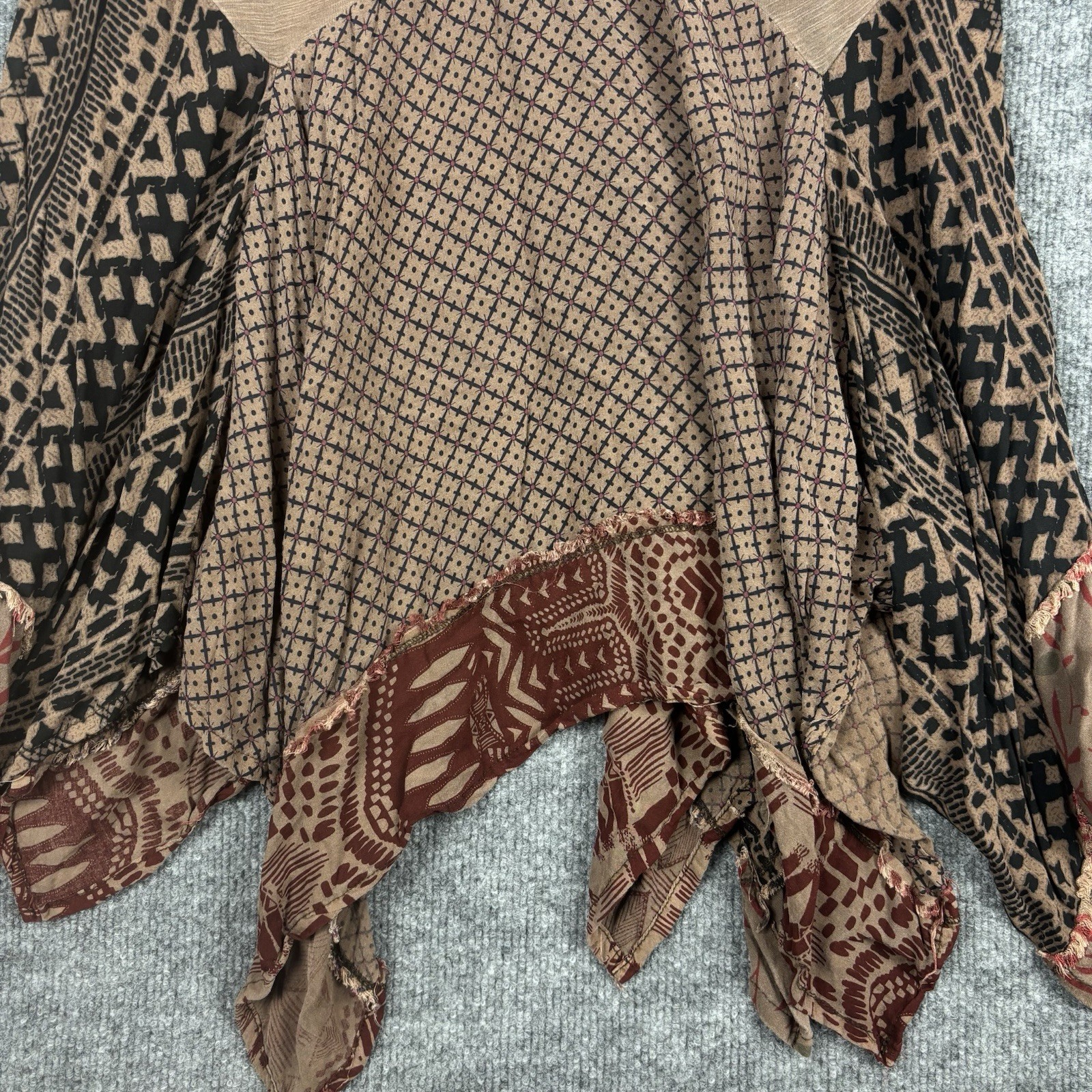 Indigo Thread Co Boho Patchwork Dress Womens M La… - image 4