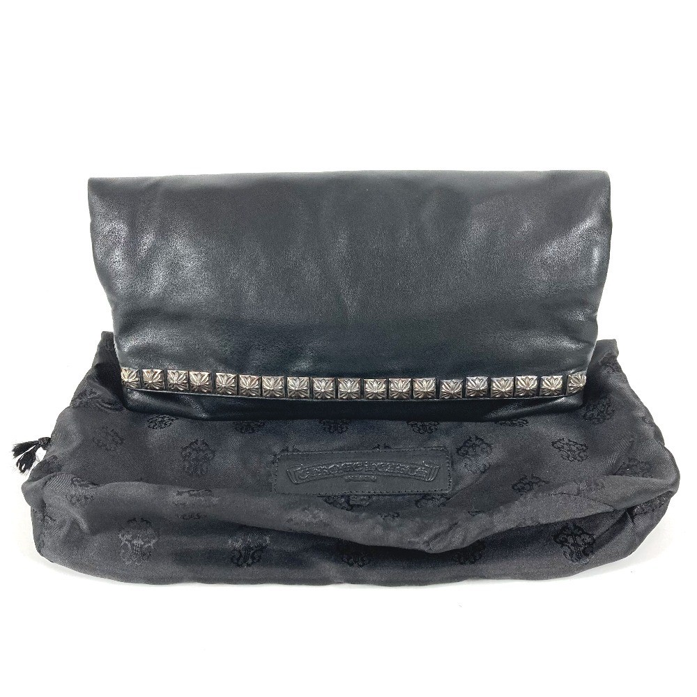 CHROME HEARTS Two fold Pyramid Studs Dagger Zip Bag Pouch Clutch bag thumbnail 2