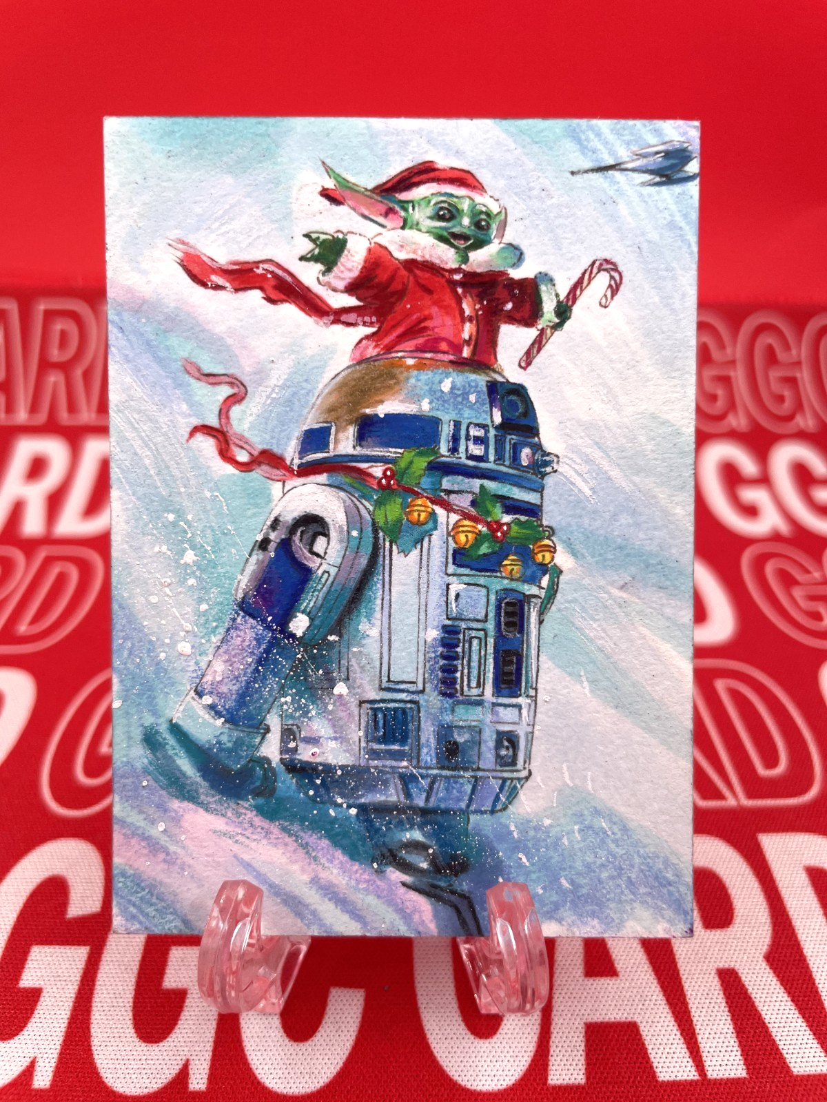【Christmas Limited】GGC Studio Star Wars R2-D2 & Yoda Artist Auto Sketch Card 1/1
