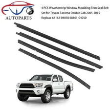 4Pcs Full Set Door Belt Molding Trim Window Weatherstrip For Toyota Tacoma 05-15