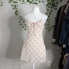 rose floral retro babydoll style mini length dress - forever 21 - small