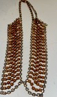 VTG-Style Gold Tone Rhinestone Collar Necklace Statement Bib Fringe Choker 16” — photo 5