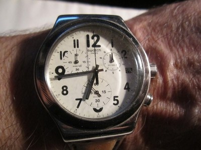 VTG SWATCH CHRONOGRAPH WATCH SR936SW BOTTOM DIAL RUNS FITS TO 8'' WRIST - OFC-20