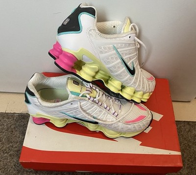 Nike Shox TL White/Luminous Green-Bright Violet T-40