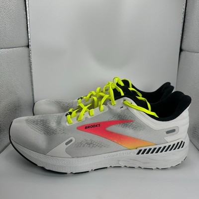 Brooks Launch GTS 9 Shoes Mens Size 14 White Running Cushioned Trainer