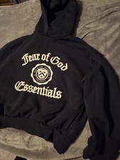 Fear of God Essentials Vintage Shrunken Hoodie Size Medium