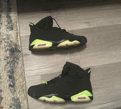 Nike Air Jordan 6 Retro Black Neon Green Sneakers - Size 10  display picture 2