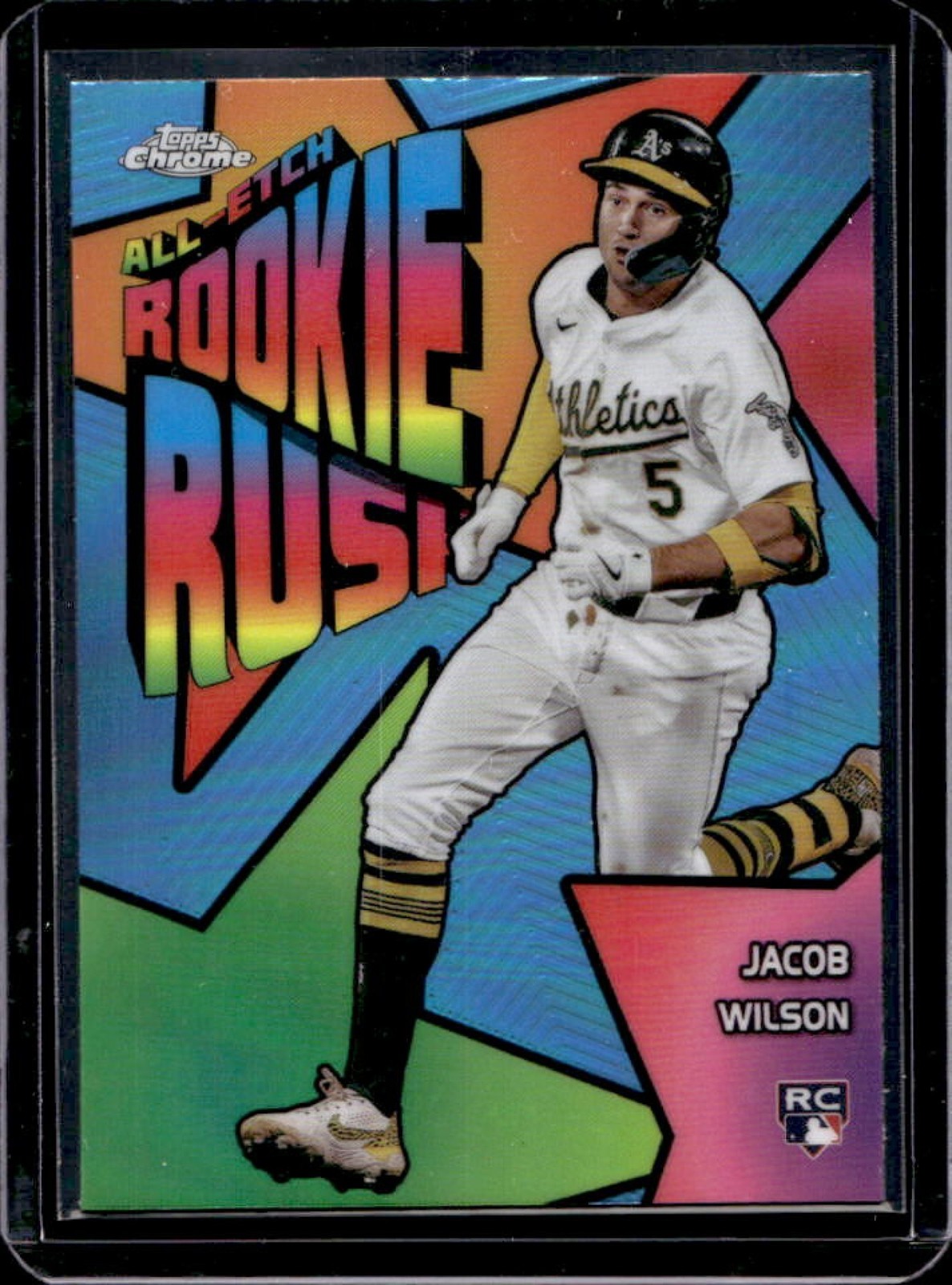 2025 Topps Chrome Jacob Wilson All-Etch Rookie Rush RC Rookie #CERR-6 Athletics