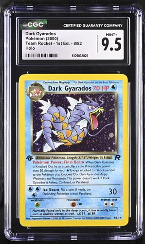 Dark Gyarados (1st Edition) graded CGC 9.5 for sale on eBay