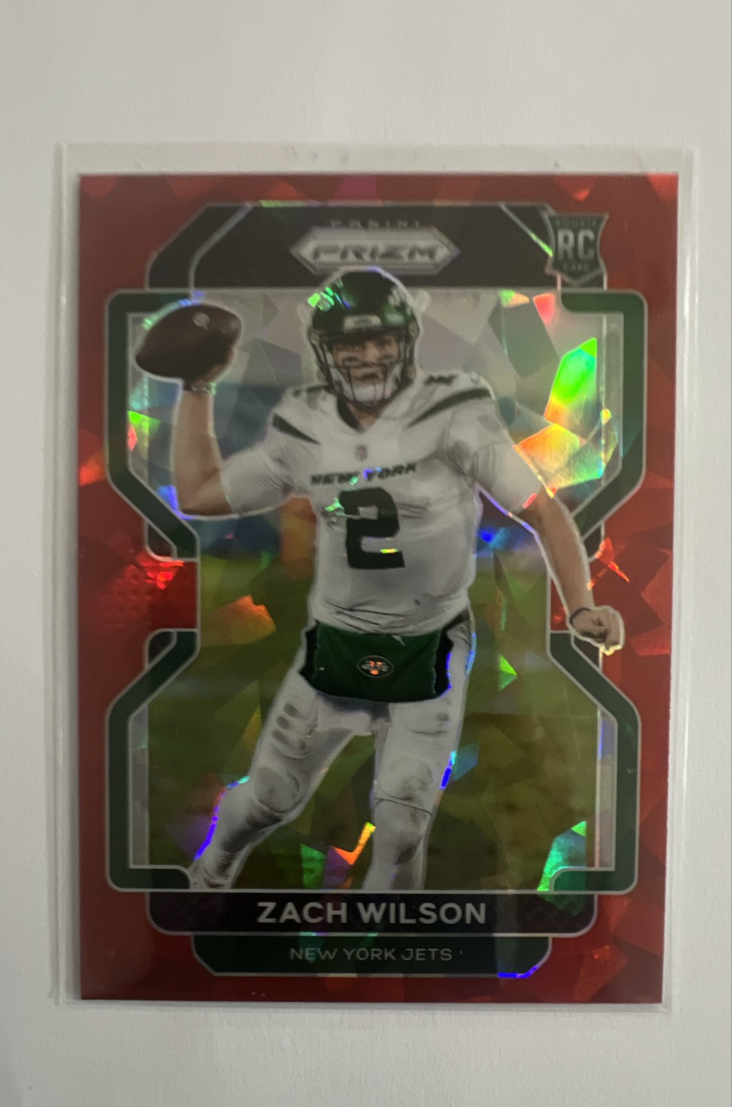 2021 Panini Prizm - Rookie Zach Wilson #332 Red Ice Prizm (RC)