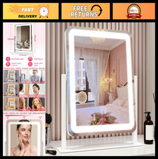 LED Makeup Vanity Mirror with Lights, 12.6"x15", Smart Touch Control, Dimmable 3