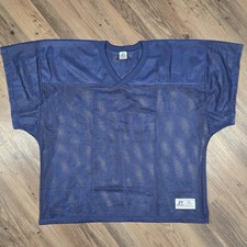 Vintage Russell Athletic Football Practice Jersey Mens XL Blue Mesh Crop Y2k