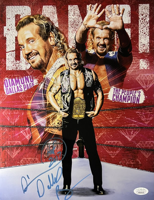JSA Autogramm Diamond Dallas Page DDP signed 11x14 Metallic Poster Wrestling