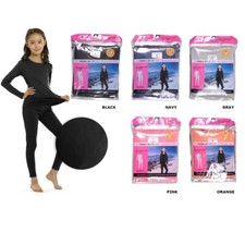 Therma Tek Girls Thermal Underwear Microfiber Fleece Long Johns Top Bottom Set