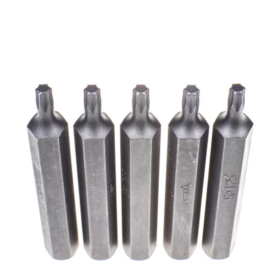ASTA T25 Torx TX-Star 10mm Hex Insert Bit S2 Steel 75mm Long Pack of 5 8950625