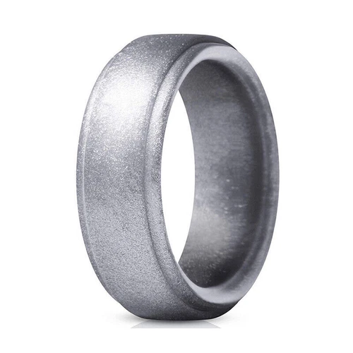 Schwarz Silikon Ring Gummi Ehering flexibel für Männer Training Männer Lifestyle - Bild 17 von 46