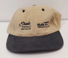 Vintage  Stan's Speinkler Service-Rain Pro Irrigation.  Beige Strapback Hat.