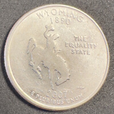 【新品未使用】2007年発行 ワイオミング州Quarter 1 バンク•ロール 新品未使用】2007年発行 ワイオミング州Quarter 1 バンク•ロール