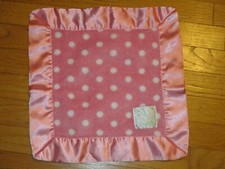HTF Pickles pink White Polka Dot - Satin Trim Security Blanket/Lovey