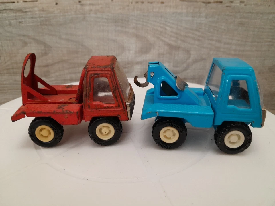BUDDY L Toys Lot Of 5 Diecast Trucks Bronco Army Jeep Stake Wrecker - Image 4 of 4