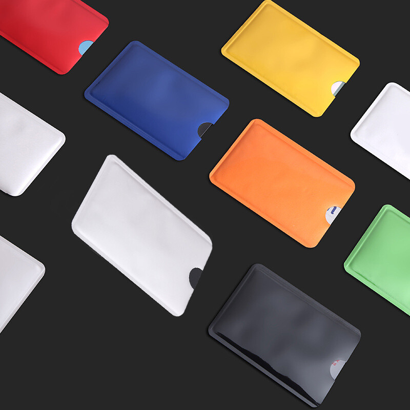 credit card sleeve security Anti Theft 12 RFID Blocking Sleeves 3 Passport RFID Securi Amradield identification cards from electronic fraud or theft Custom printed Credit Card Sleeves