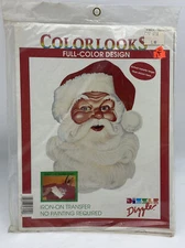 Dizzle ART Pre-Shaded Christmas Transfer Santa Clause  #56019 Iron On 8" x 12"