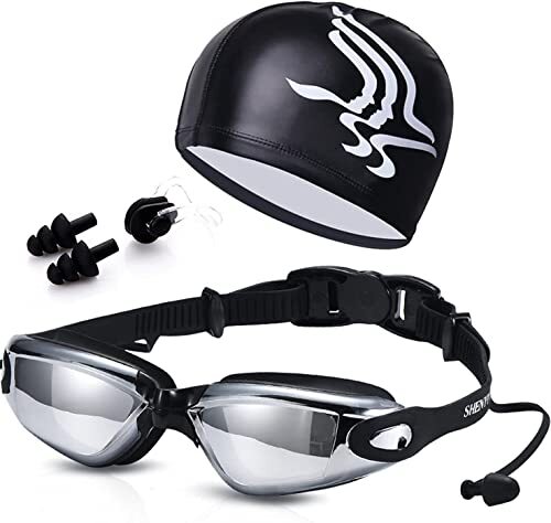 Gafas De Natación Conjunto De Gorro De Natación Gafas... | Cuotas Sin