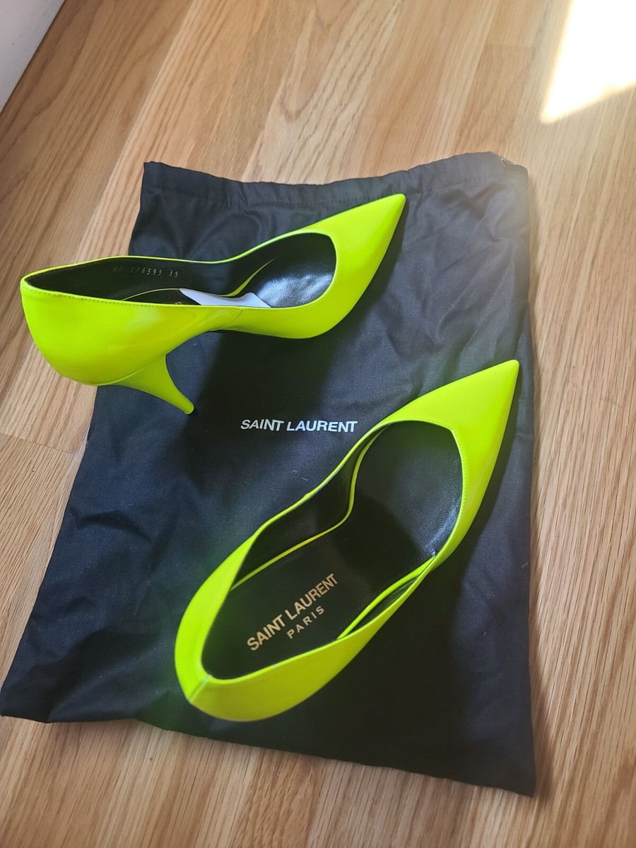 Brand New Neon Yellow Saint Laurent Shoes, Size 39 | eBay