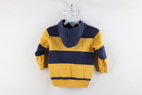 Vintage 90s Ralph Lauren Toddler 4T Faded Striped Rugby Hoodie Sweatshirt - Picture 13 of 15