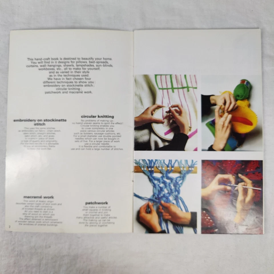 Rare Vintage 1974 Mon Tricot Macrame Home Decor Instruction Pattern Design Book - Image 4 of 4