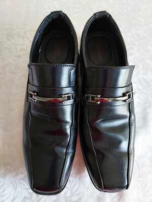 Dexter Comfort Memory Foam Mens Black Buckle Dress Shoes  display picture 2