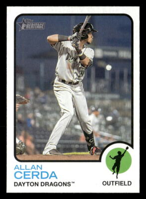 Allan Cerda 2022 Topps Heritage Minor League  Card #10 Dayton Dragons