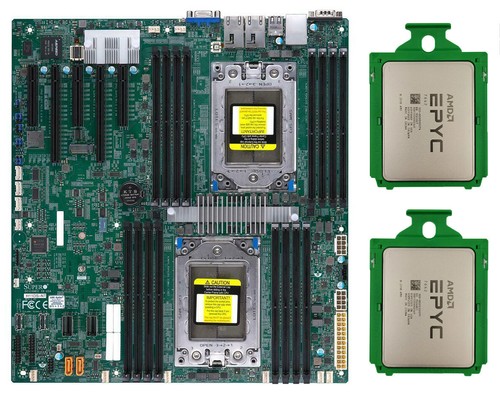 AMD epyc 7642 x2+Supermicro H11DSI REV2.0 +8*32g 2666v 96 cores 256g ...