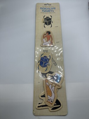 The British Museum Hieroglyphic Magnets Painted Papyrus : Scarab Owl Eye Anubis