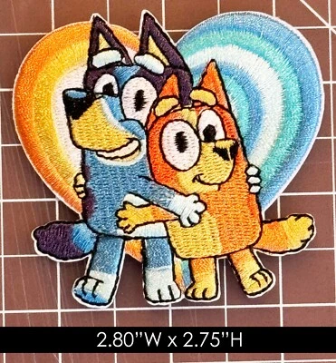 Bluey & Bingo Embroidered Iron On Patch